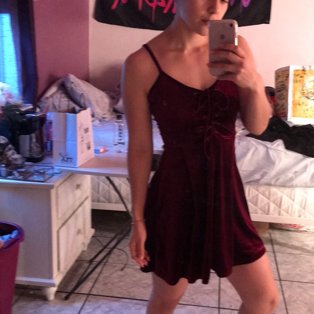Velvet skater dress
